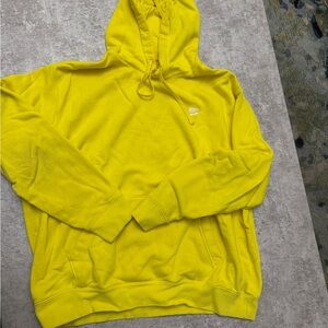 Nike Men's Bright Yellow Hoodie